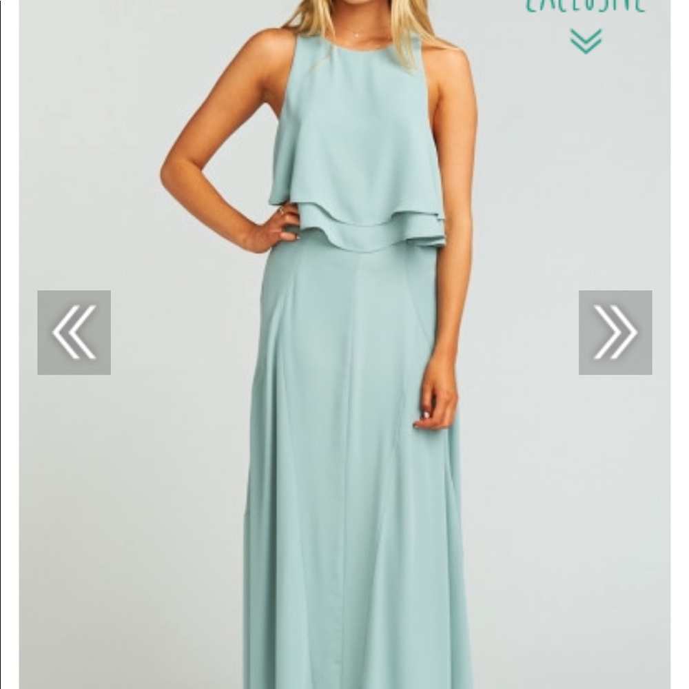 SMYM Crop top & maxi skirt bridesmaid dress